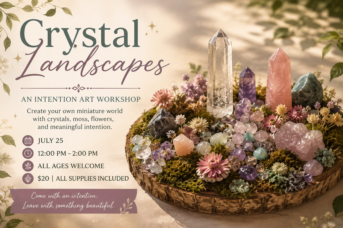 Crystal Landscapes: An Intention Art Workshop with Wild Spirit Crystals