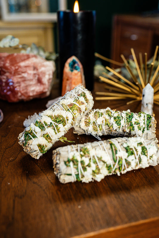 White Sinuata and White Sage Bundle