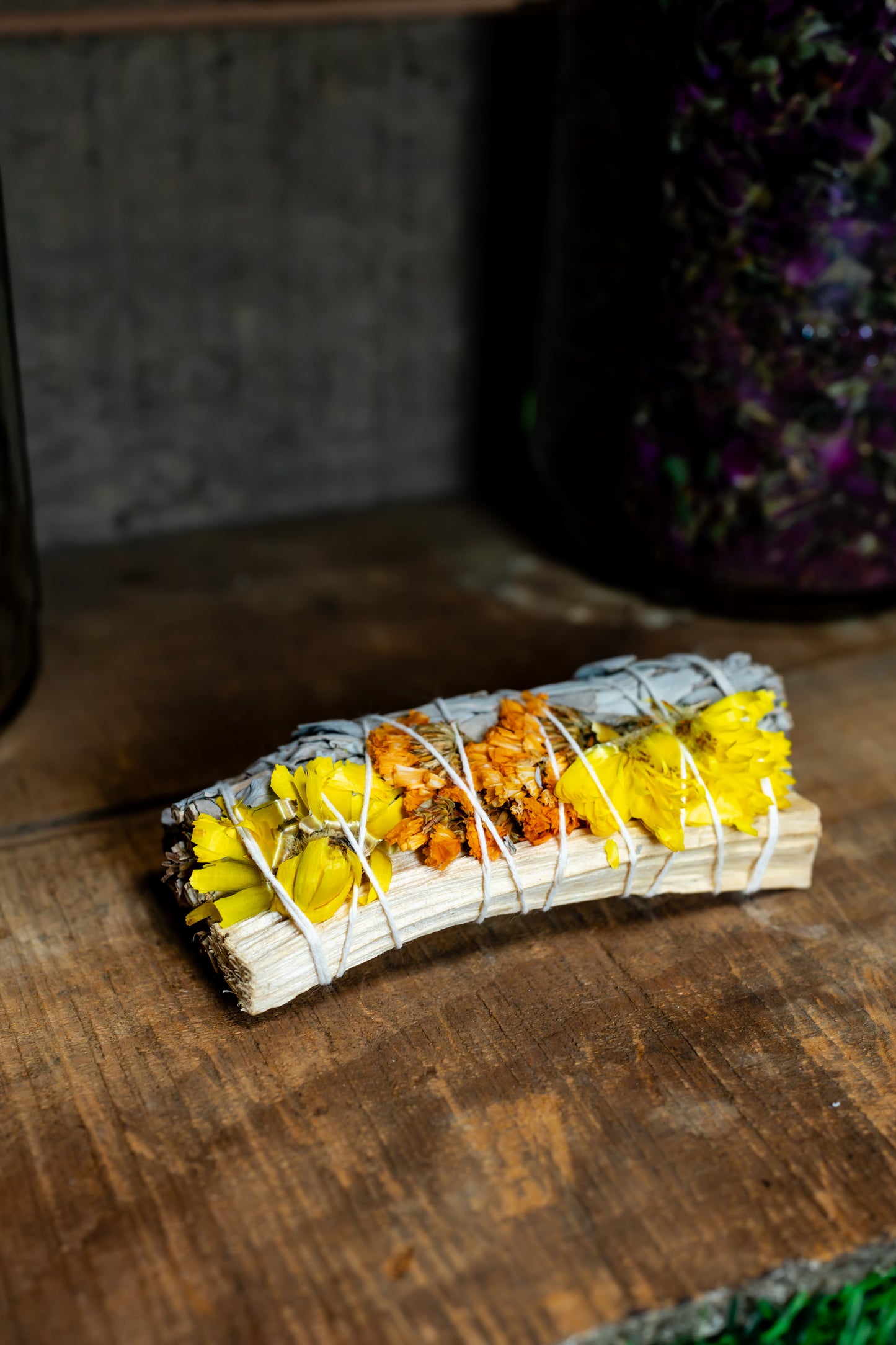 Orange Sinuata, Palo Santo, and White Sage Bundle